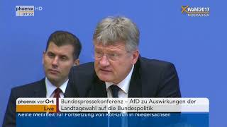 Pressekonferenz der AfD zu den Ergebnissen der Landtagswahl in Niedersachsen am 16102017 [upl. by Yromas]