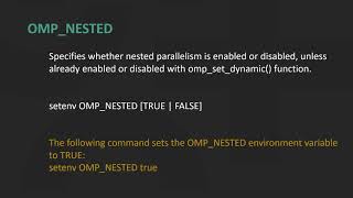 OpenMP Environment Variables [upl. by Demmy]