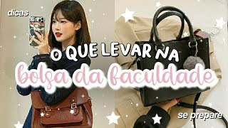 O que levar na Bolsa da Faculdade🌷 10 itens essenciais para ter na mochila da faculdade💗 [upl. by Bordy]