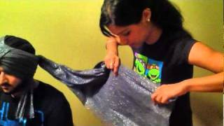 How to Tie a Side Turla Bhangra Pagh Turban [upl. by Waldner332]