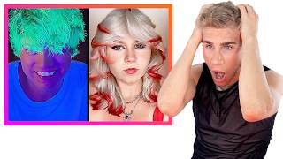 Hairdresser Reacts To Crazy Color Transformations [upl. by Cherilynn]