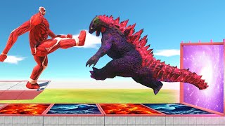 Colossal Titan is Trying to Kick Monsters into Portal  Animal Revolt Battle Simulator [upl. by Norbert57]