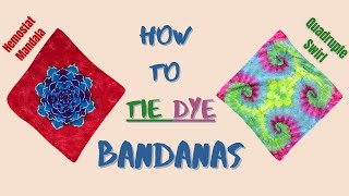 How to Tie Dye Bandanas  2 Different Designs Included [upl. by Bartolemo]