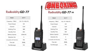 unboxing Radioddity GD77BB New Screen Dual Band Dual Time Slot DMR world first YouTube [upl. by Cowley]