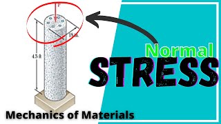 Finding Normal Stresses in Concrete Post with Six Steel Bars  Mechanics of Materials [upl. by Revilo]