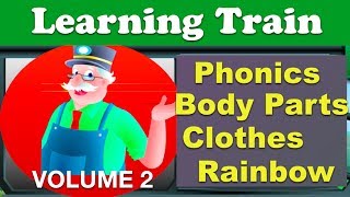 Learning Train Collection Vol 2  Learn Vehicles  Rainbow  Counting  Clothes [upl. by Ilac935]