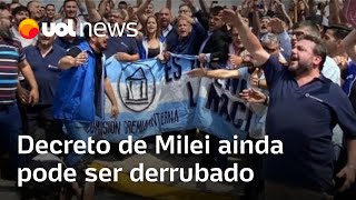 Argentina Pacote econômico de Milei deve entrar em vigor em 8 dias mas decreto pode ser derrubado [upl. by Dustin]