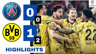 PSG vs Dortmund HIGHLIGHTS amp ALL GOALS 01 Hummels GOAL [upl. by Jeremie]