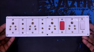 6 Socket  1 Switch  1 Indicator  Switch board connection I Electric Class [upl. by Celesta]