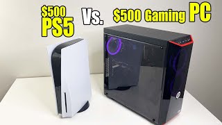 Comparing PS5 to 500 Gaming PC Built [upl. by Lebazej833]