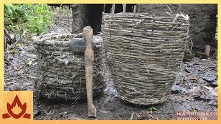 Primitive Technology Baskets and stone hatchet [upl. by Pasia]