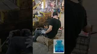 Making the Iconic Blenko Water Pitcher at the Blenko Factory glass glassblowing blenko glass [upl. by Nawd]