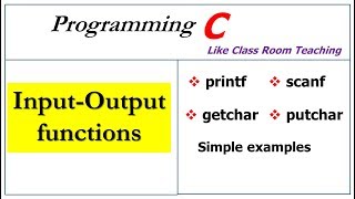 input output functions in c program Simple Program  C Programming  Lec35 [upl. by Nwad]