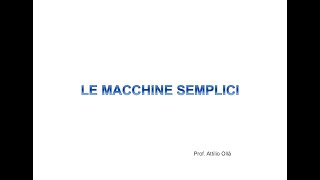 Le macchine semplici [upl. by Chew]