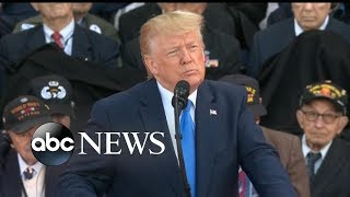 Donald Trump visits Normandy 75 years after DDay l Watch the Presidents Full Address [upl. by Amend682]