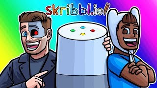 Skribblio Funny Moments  Google Home to the Rescue [upl. by Elatia]