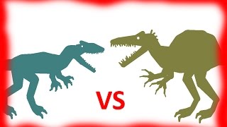 Dinosaurs Cartoons Oxalaia vs Carcharodontosaurus Динозавры мультфильм [upl. by Sherye]