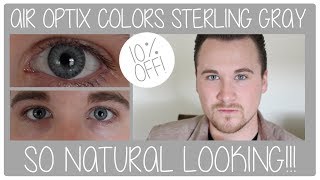 Air Optix Colors Contact Lenses Sterling Gray Review [upl. by Semreh303]