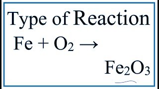 Type of Reaction for Fe  O2  Fe2O3 [upl. by Htezzil]