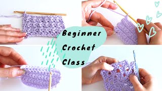 16 Essential Crochet Stitches and Skills Every Beginner Should Know  Beginner Crochet Master Class [upl. by Ydneh893]