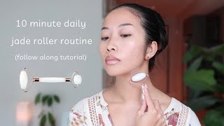 10 minute daily jade roller routine [upl. by Avin]