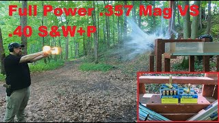 357 Mag FULL POWER 158 gr VS 40 SampWP 155 gr Buffalo Bore [upl. by Schuster]