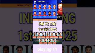 India vs England 1st t20 2025 indvseng engvsind t20 [upl. by Emmalynne426]