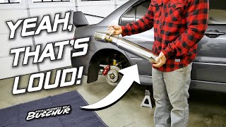 INSTALLING Buschur SD Exhaust on EVO IX  RAW 4G63 SOUND [upl. by Hgielyak]