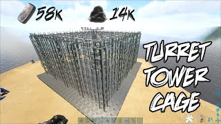 Turret tower CAGE  How to build  ARK Survival Evolved [upl. by Egiedan]