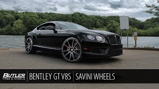 Bentley GT V8S  Savini BM12 Wheels Butler Tire [upl. by Llertnor]