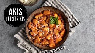 Homemade Gnocchi with Tomato Sauce  Akis Petretzikis [upl. by Munford]