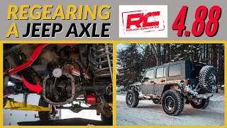 Jeep Wrangler Dana Axle ReGear  Rough Country 488 Gears [upl. by Egbert]