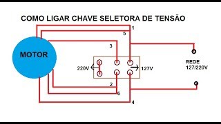 Como Ligar Chave Seletora de Tensão em Motores [upl. by Axia]