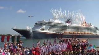 Full Disney Dream cruise ship Christening ceremony performance at Port Canaveral [upl. by Wertheimer]