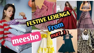 MEESHO LEHENGA HAUL part2 Honest Review  New Festival Lehenga  reshmastyle [upl. by Hajidahk]