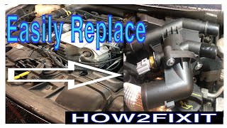 Ford Ecoboost 10 Thermostat housing replacement Stepbystep easy repair [upl. by Reckford]