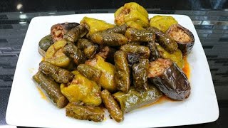 Kıymalı dolma içi hazırlama ve sarma  kıymalı dolma içi nasıl hazırlanır [upl. by Ymerrej763]