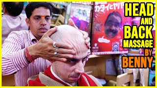 INDIAN HEAD MASSAGE by BENNY 💛 Worlds Greatest Head Massage 💛 ASMR BARBER [upl. by Underwood]