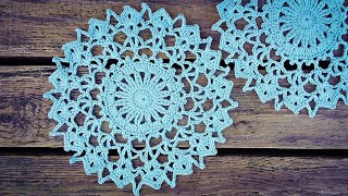 Crochet Lace Doily Tutorial  Easy Pattern [upl. by Awra]