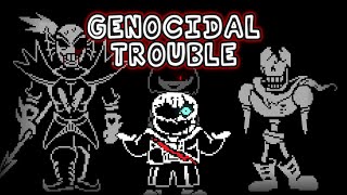 Friday Night Funkin Genocidal Trouble Triple Trouble Cover FNF ModHARDSansPapyrusChara [upl. by Elades301]