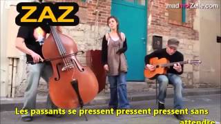 Zaz La Pluie Learn French with Songs French amp English Lyrics Translation Tombe [upl. by Harrington]