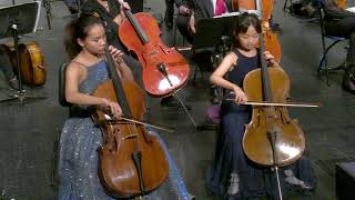 Barriere Sonata for Two Cellos in G Major III Mia and Ella Wimbiscus [upl. by Eelessej]