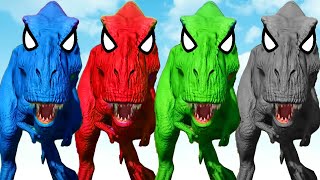 Avengers Team TRex SuperHero Dinosaurs Battle Jurassic World Evolution Marvel [upl. by Gorden690]