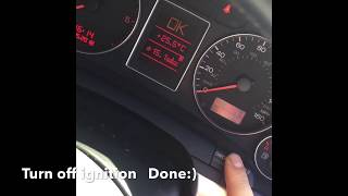 Audi A4 B6B7 How to reset service indicator [upl. by Ty]