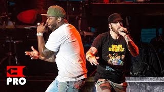 Eminem ft 50 Cent  Patiently Waiting In Da Club I Get Money Crack a Bottle Multicam NY 2018 [upl. by Suitangi719]