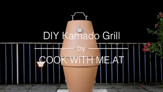 DIY Kamado Grill  Flowerpot Smoker Galileo  COOK WITH MEAT [upl. by Amos]