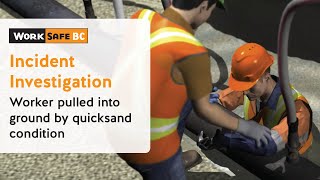 Incident Investigation Worker Pulled Into Ground by Quicksand Condition  WorkSafeBC [upl. by Aokek]