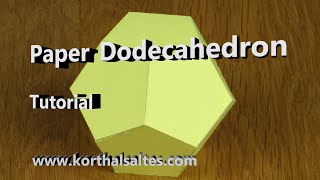 Paper Dodecahedron Tutorial [upl. by Eardnoed]