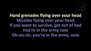 Status Quo  In The Army Now Karaoke [upl. by Enidaj]