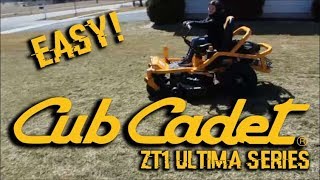 Cub Cadet ZT1 Ultima Series Zero Turn First Run EASY [upl. by Wilkie383]